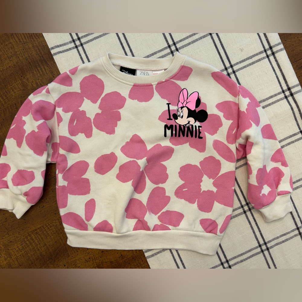 Zara Disney Minnie Mouse Matching Set Sweatshirt and Leggings Toddlers Girls 2T - Picture 2 of 8